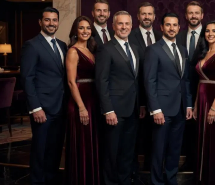 Équipe de croupiers et ambassadeurs du Lounge Meilleursguidesenligne